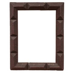 Tramp Art Frame with Mirror 11