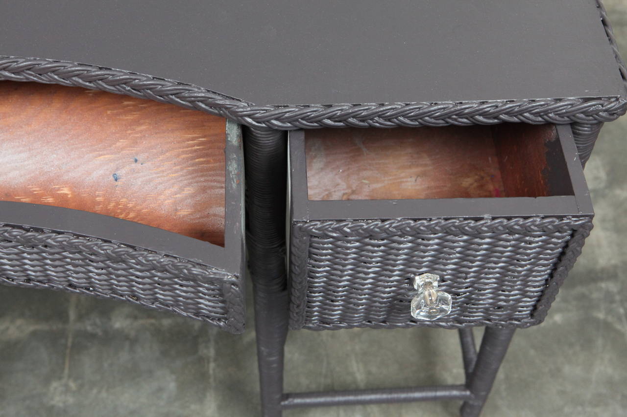 vintage wicker desk