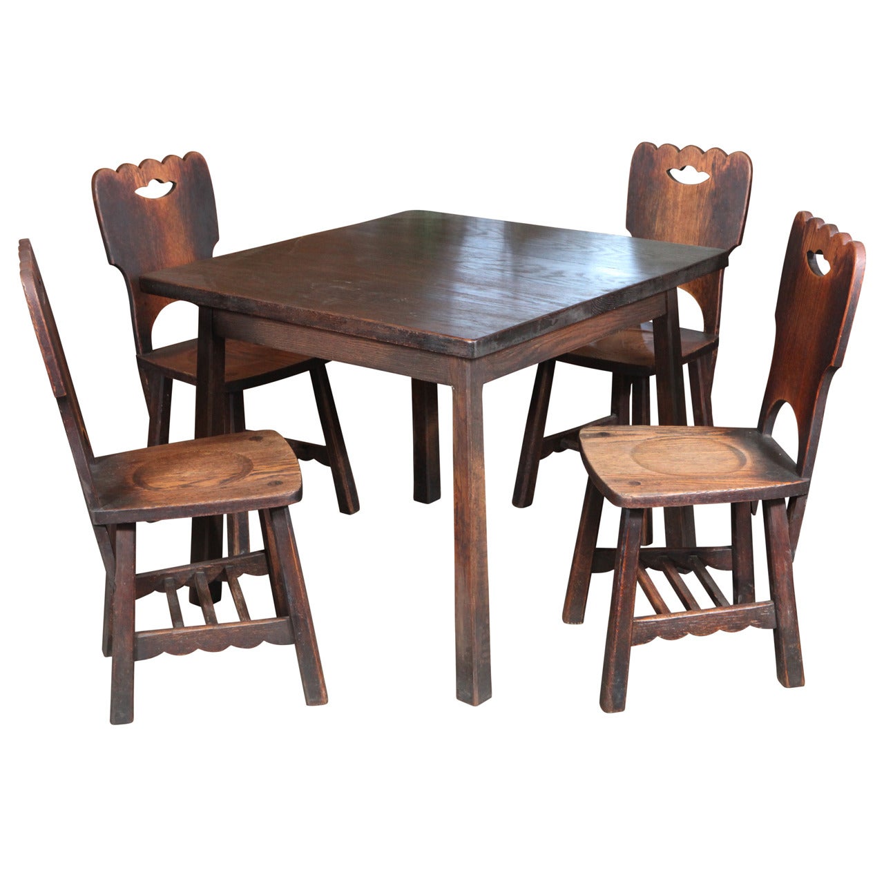 Arts and Crafts Table with Four Chairs
