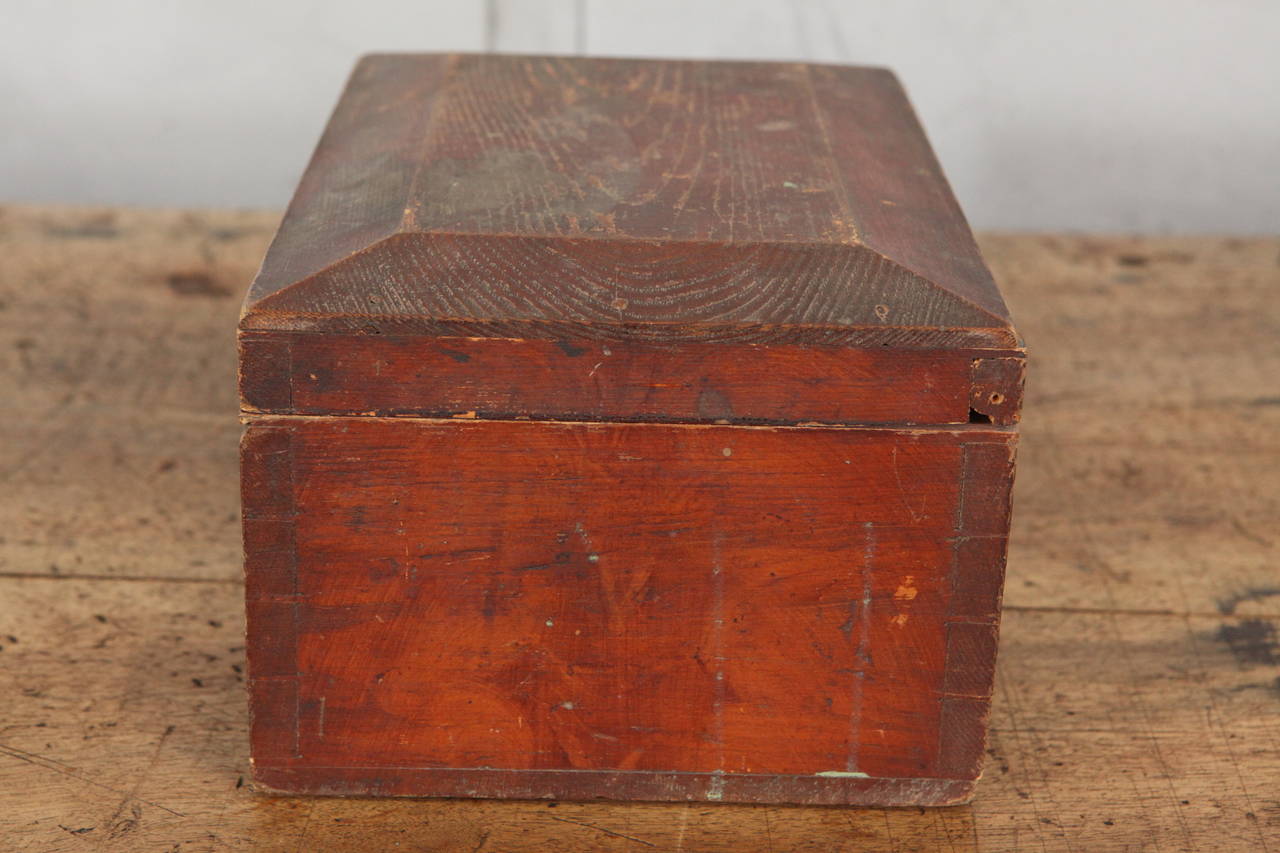 Woodwork English Utility Box, circa 1850s For Sale
