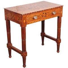 Folk Art Parquetry Side Table 2