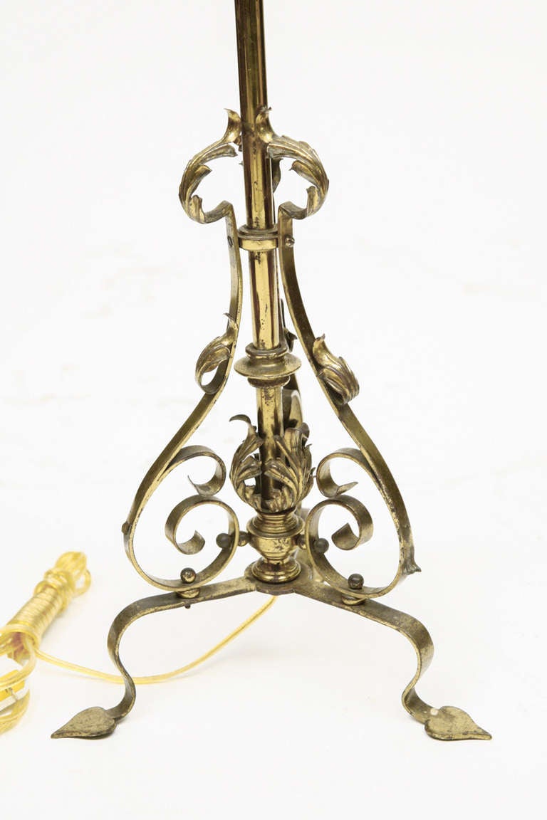 Brass Antique Wall or Table Lamp For Sale