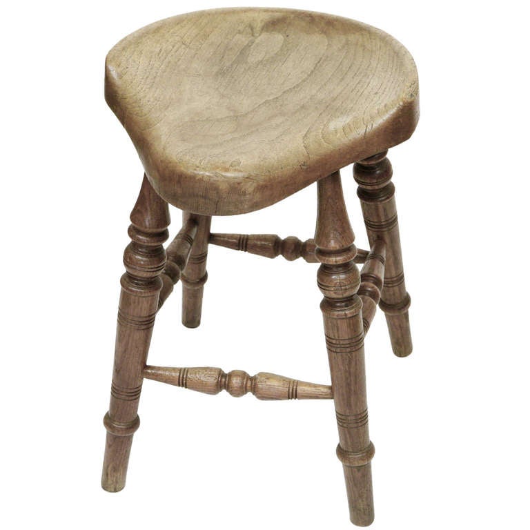 Antique Saddle Seat Stool at 1stDibs