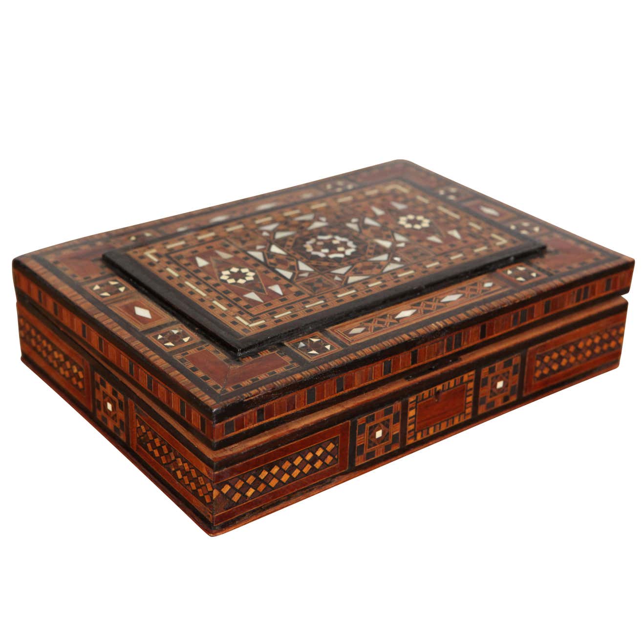 Antique Inlaid Syrian Box at 1stDibs