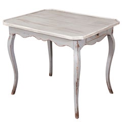 19th Century French Grey Painted Table