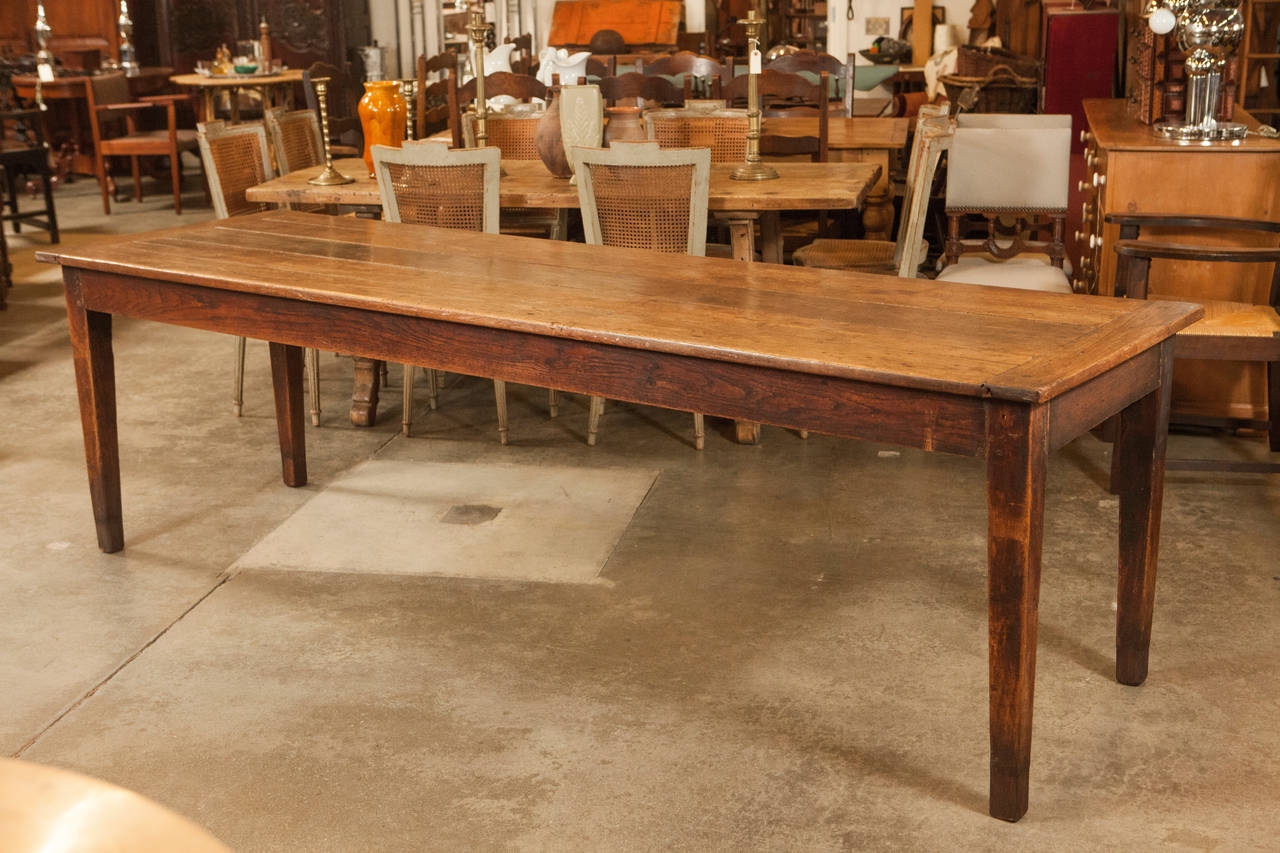 Turned Early 19th Century French Country Farm Table