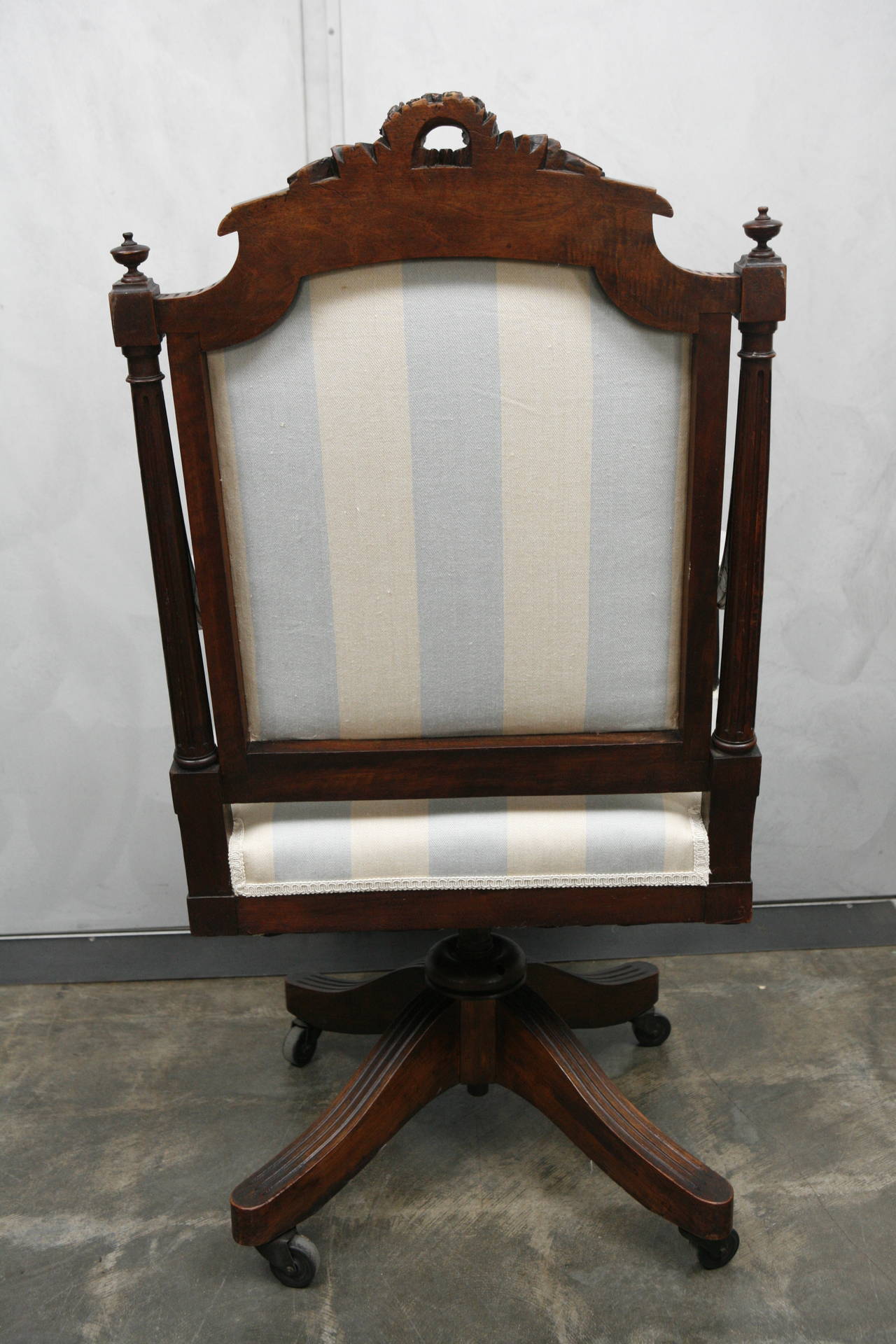 Cotton Louis XVI Style Office Chair