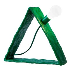 Katie Stout Green Triangle Lamp with Sean Gerstley