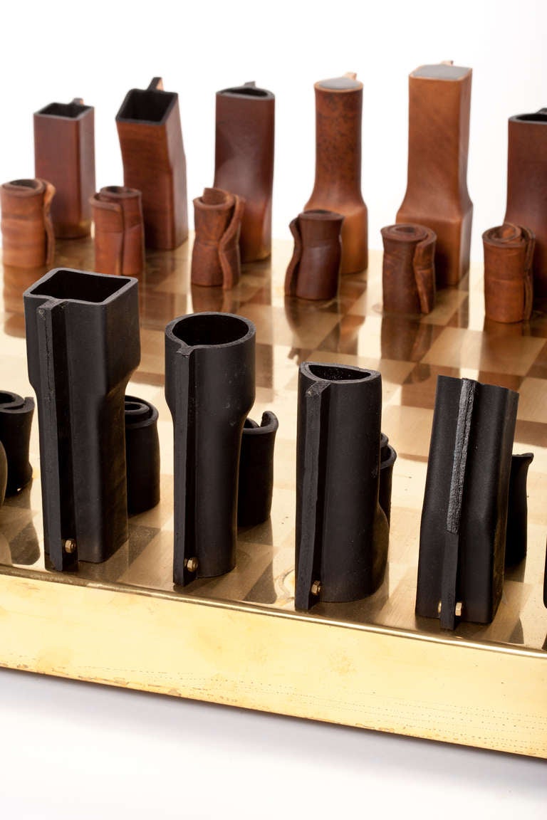 Contemporary Simon Hassan Chess Set For Sale