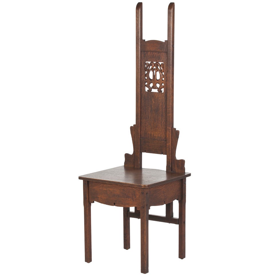 Charles Rohlfs Hall Chair For Sale