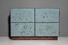 Kwangho Lee Copper Skin Series Celadon Green Cabinet