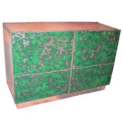Two Door Copper and Enamel Cabinet by Kwangho Lee