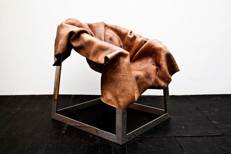British Leather Armchair by Simon Hasan