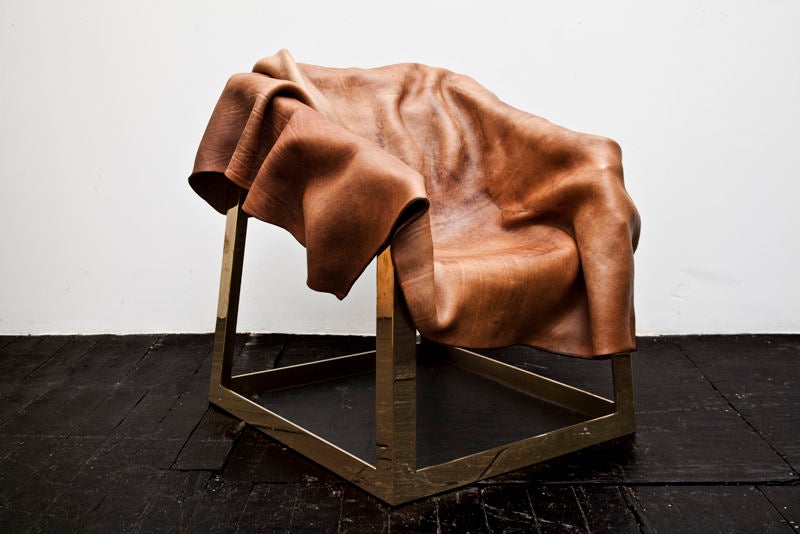 British Leather Armchair by Simon Hasan