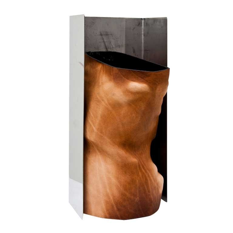 Leather Vase by Simon Hasan