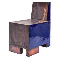 Copper and Enamel Chair by Kwangho Lee
