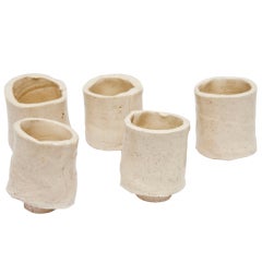 Vintage Set of Five Sake Cups by Ricky Clifton