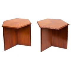 Pair of Hexagonal Occasional Tables by Frank Lloyd Wright