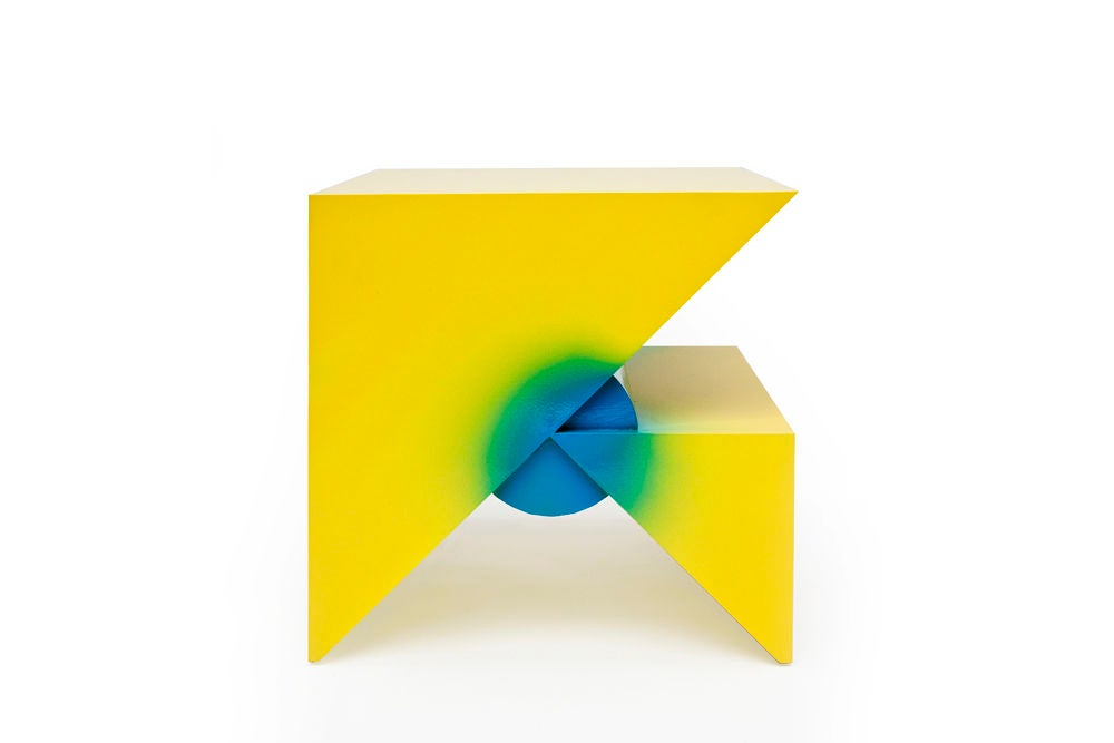 Side Table from Blue Meets Yellow Series by Rafael de Cardenas