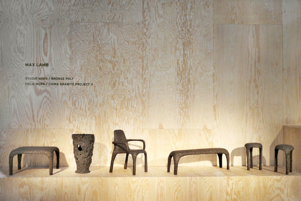 Bronze Poly Tri-Legged Stool by Max Lamb