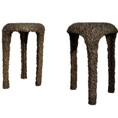 Bronze Poly Tri-Legged Stool by Max Lamb