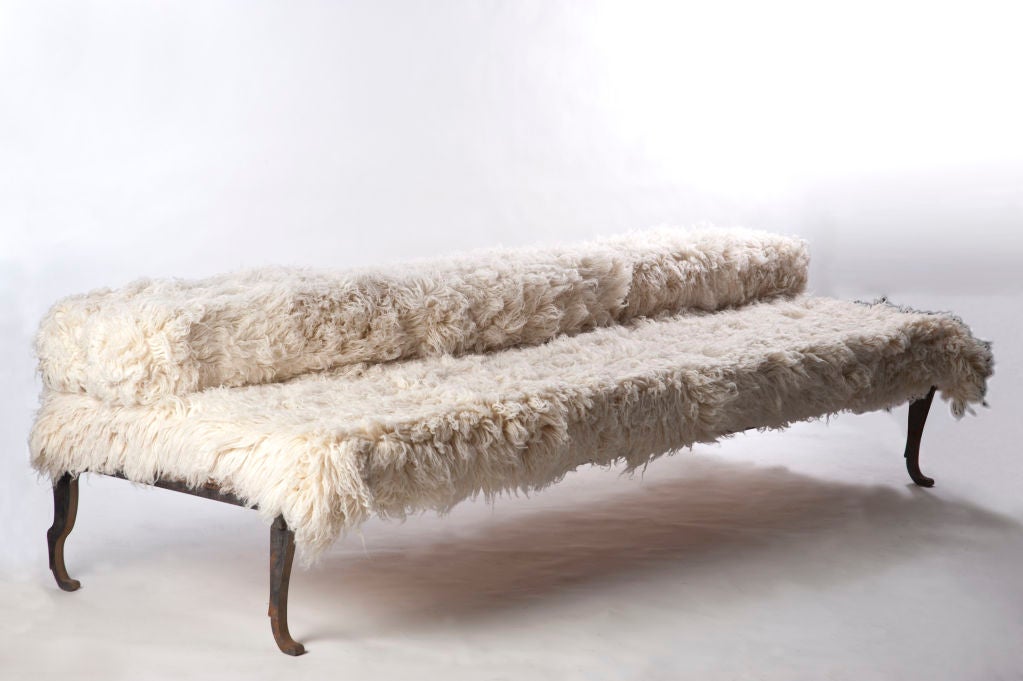 Sofa by Ricky Clifton <br />
Inspired by Ancient Egyptian Campaign Furniture