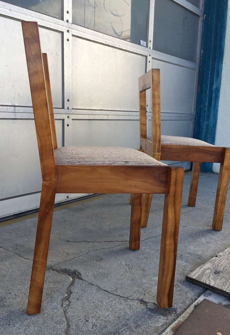 Vintage Modernist Architectural Studio Crafted Side Chairs 3
