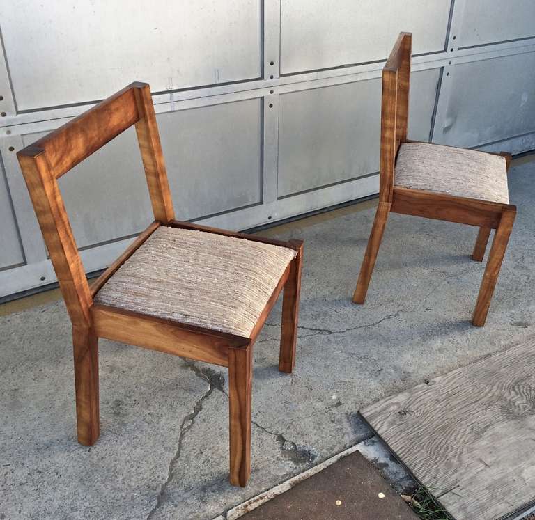 Vintage Modernist Architectural Studio Crafted Side Chairs 4