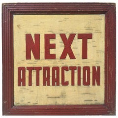 Carved Wood Art Deco Theater Sign