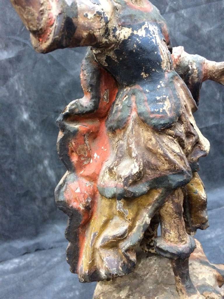 Spanish Colonial Sculpture of Saint George in the Baroque Style For Sale 4