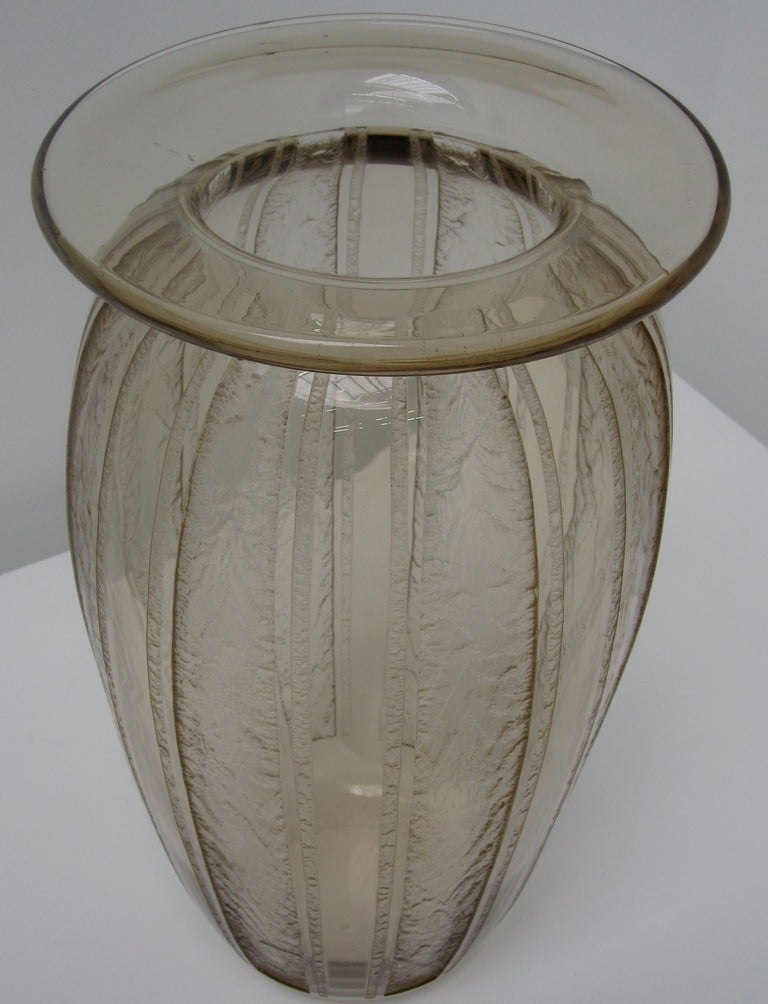 French Daum Nancy Art Deco Glass Vase