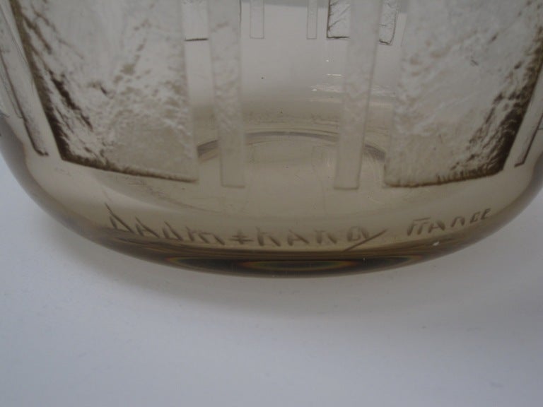 Daum Nancy Art Deco Glass Vase In Excellent Condition In Treasure Island, CA