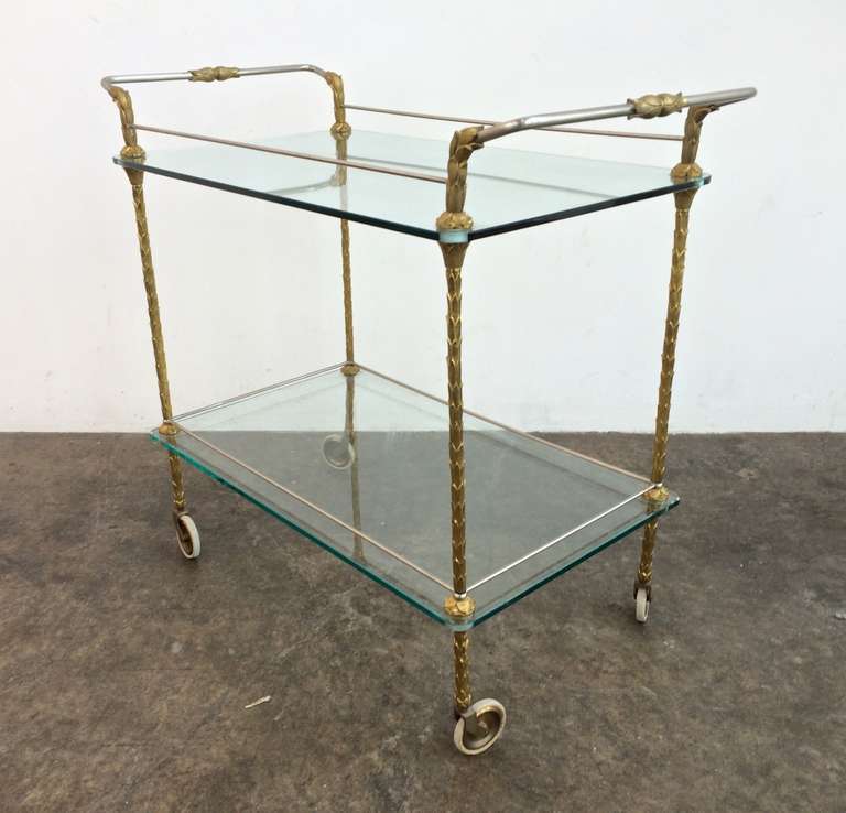 Bronze Serving Cart in the Style of Maison Bagues 2