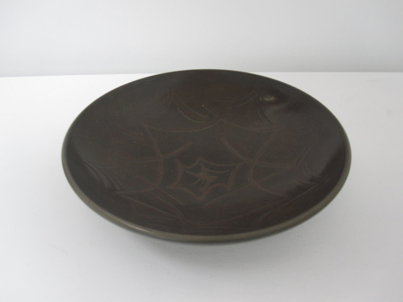 Large, Early, Incised Bowl by Heath C 1950