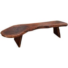 Live-Edge Mid-Century Free-Form Wood Coffee Table