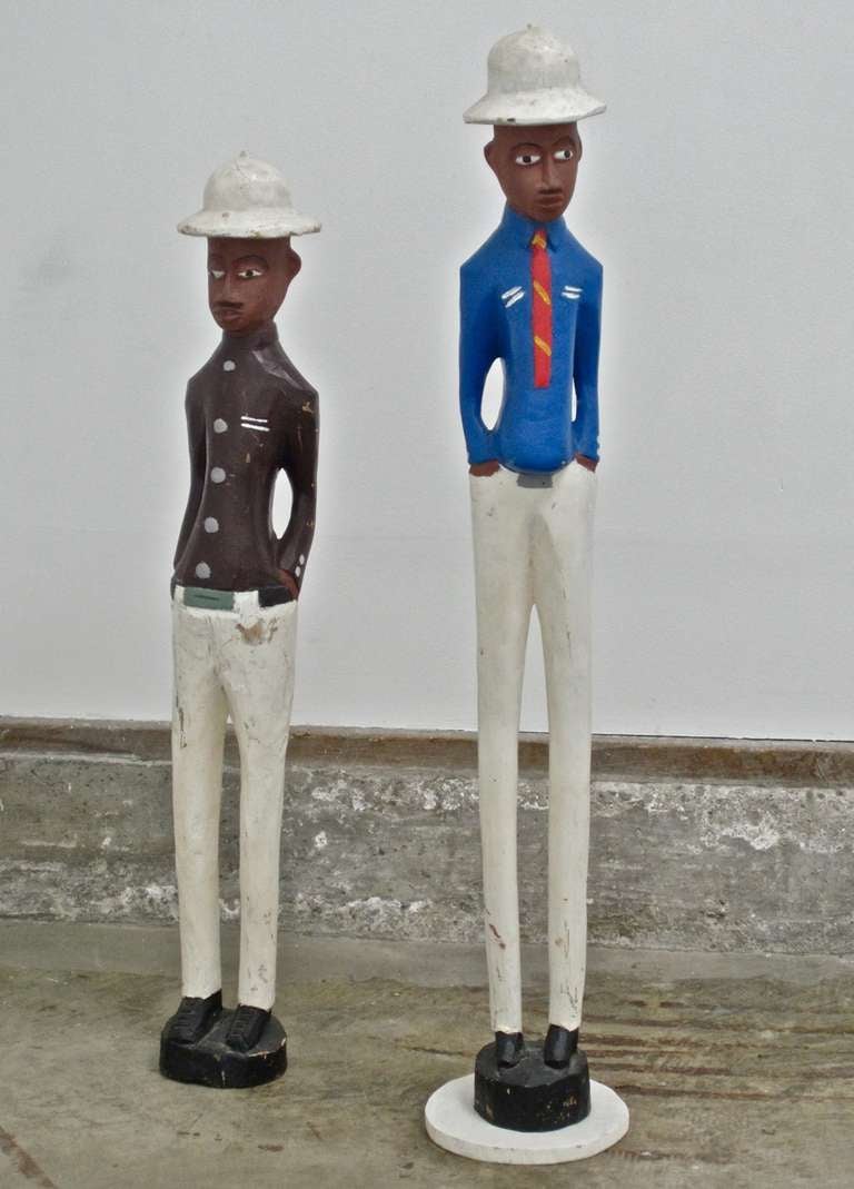  Hand-Carved Colonial African Statues from Ghana 4