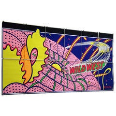 Monumental, Hand-Stenciled 1960s Psychedelic Rock Billboard by Robert Fried