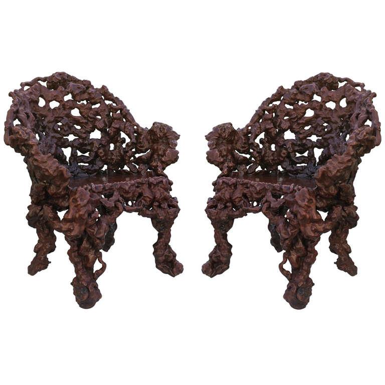Quing Dynasty Root Chairs For Sale