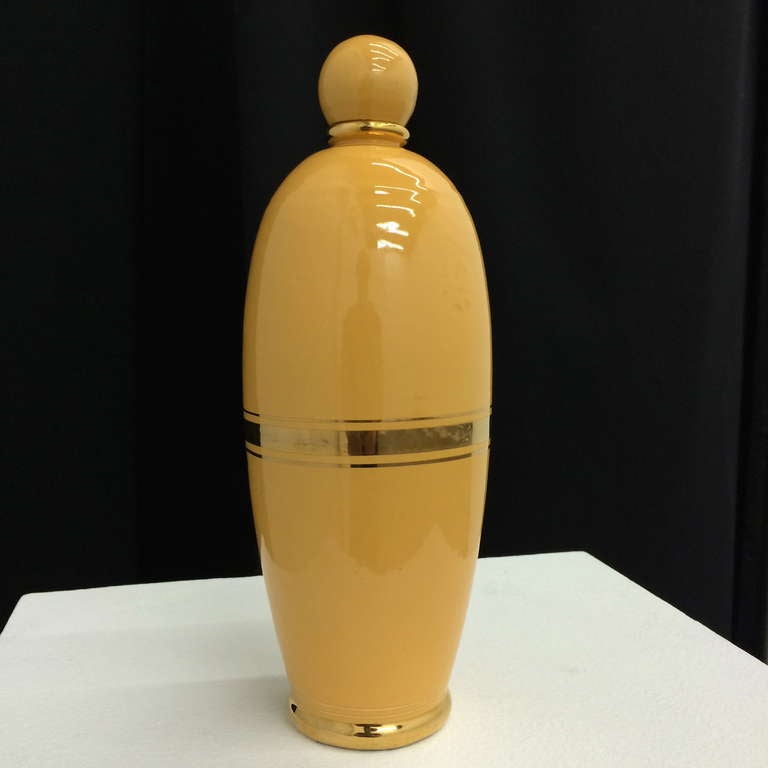 Italian Art Deco Moderne Ceramic Bottle by Domenico Pucci 4