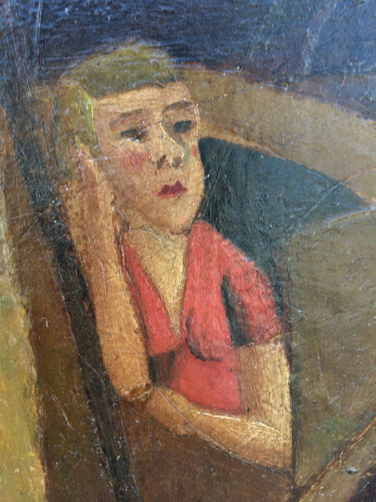 Belgian Expressionist Painting by Rene Guiette In Good Condition For Sale In Treasure Island, CA