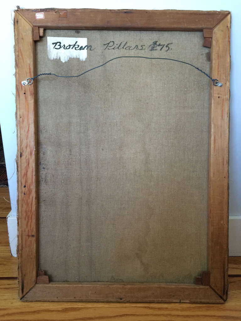 Merlin Hardy, 1940s California Surrealist Painting In Excellent Condition For Sale In Treasure Island, CA
