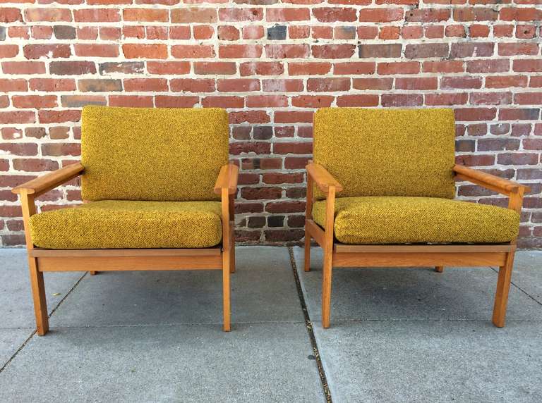 Mid-Century Modern Danish Modern Lounge Chairs by Illum Wikkelso For Sale