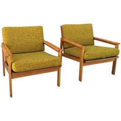 Danish Modern Lounge Chairs by Illum Wikkelso
