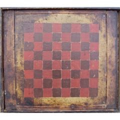 19th Century Hand-Painted Checkerboard