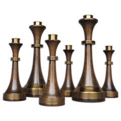 Set of 6 Art Deco Candlesticks