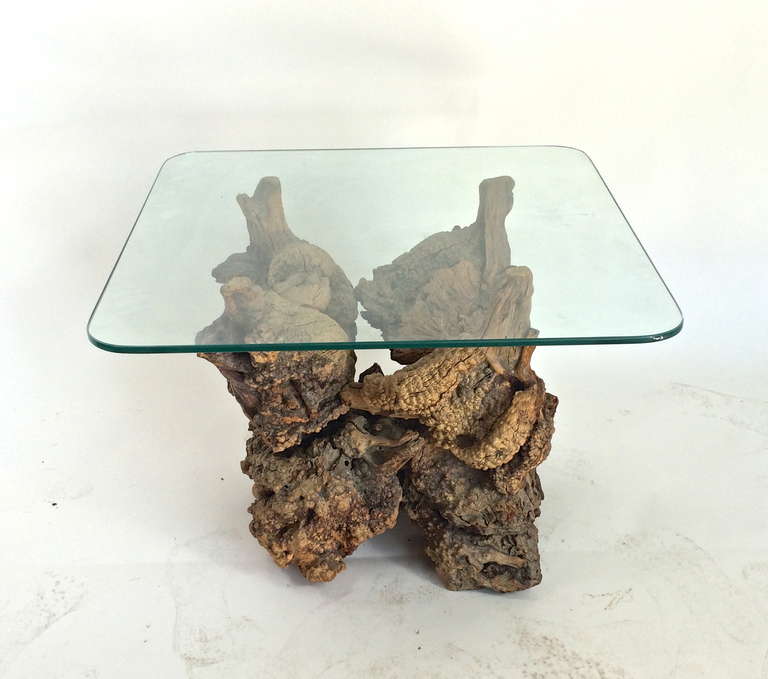 American Suite of 1960s Live Edge Grape Root Tables
