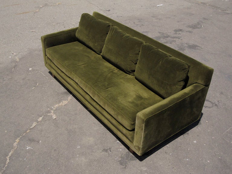 American Green Velvet Modern Sofa