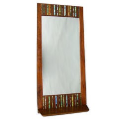 Harris Strong Wood and Tile Wall Mirror