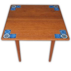 Flip top console/dining tile table