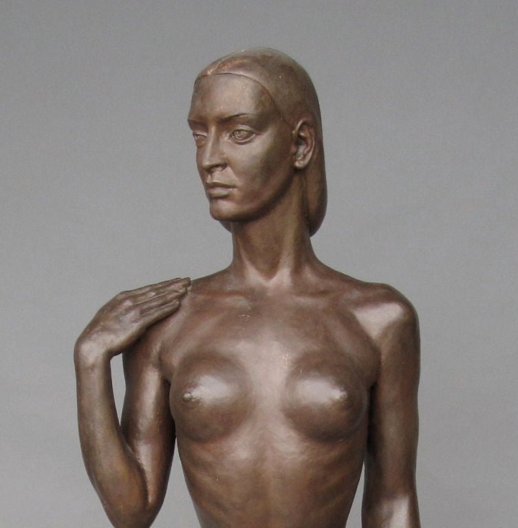 Life Size Vintage Classical Sculpture Of Female Nude